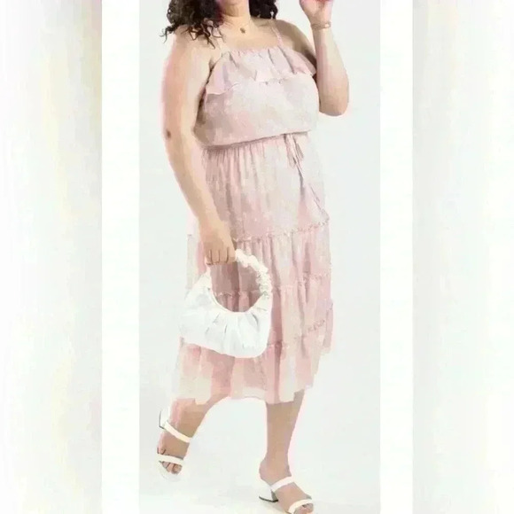 Francesca's mi ami Candice Floral Flounce Maxi Dress (V12) - Picture 2 of 9